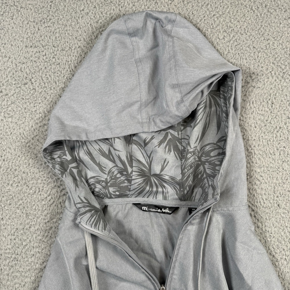 Travis Mathew Skyview Hoodie Mens XXL Heather Sleet Gray Quarter Zip Golf LOGO - Picture 14 of 14